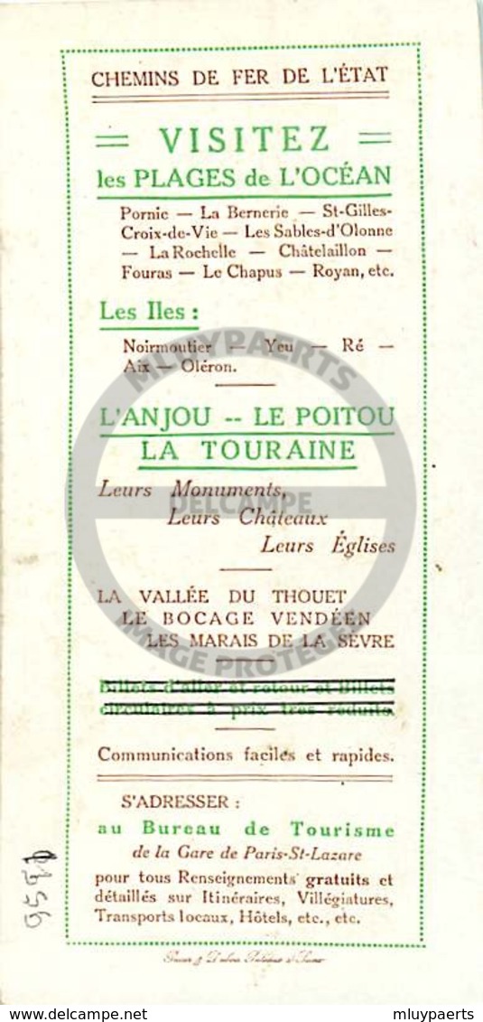 /!\ 9591 - CPA/CPSM - 89 - Allez En Vendée (mini Carte Des Chemins De Fer De L'état) - Autres & Non Classés