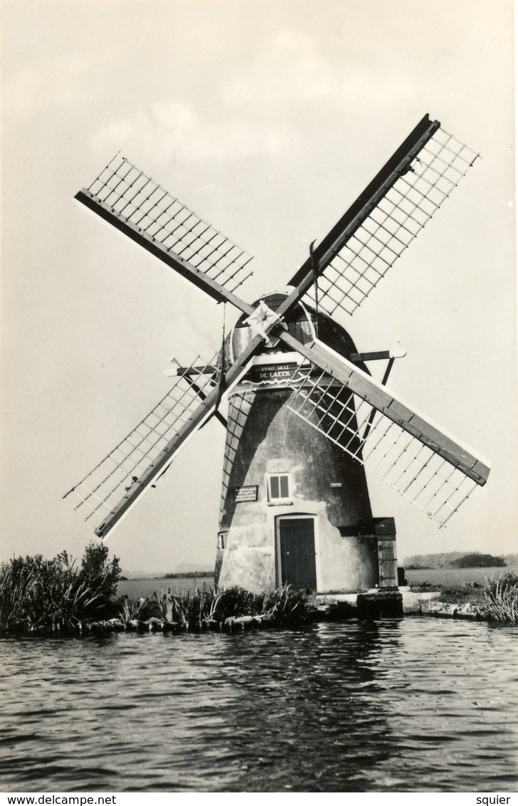 Molen De Laeck, Warmond, Poldermolen, Windmill, Real Photo - Watermolens