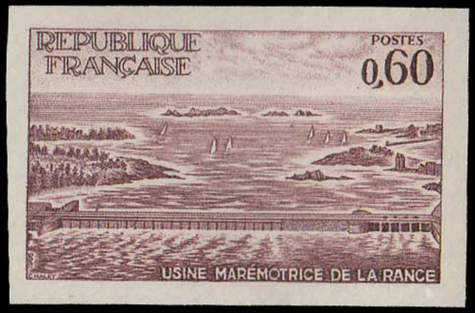 FRANCE Essais  1507 Essai En Brun: Usine électiruqe Marémotrice De La Rance - Autres & Non Classés