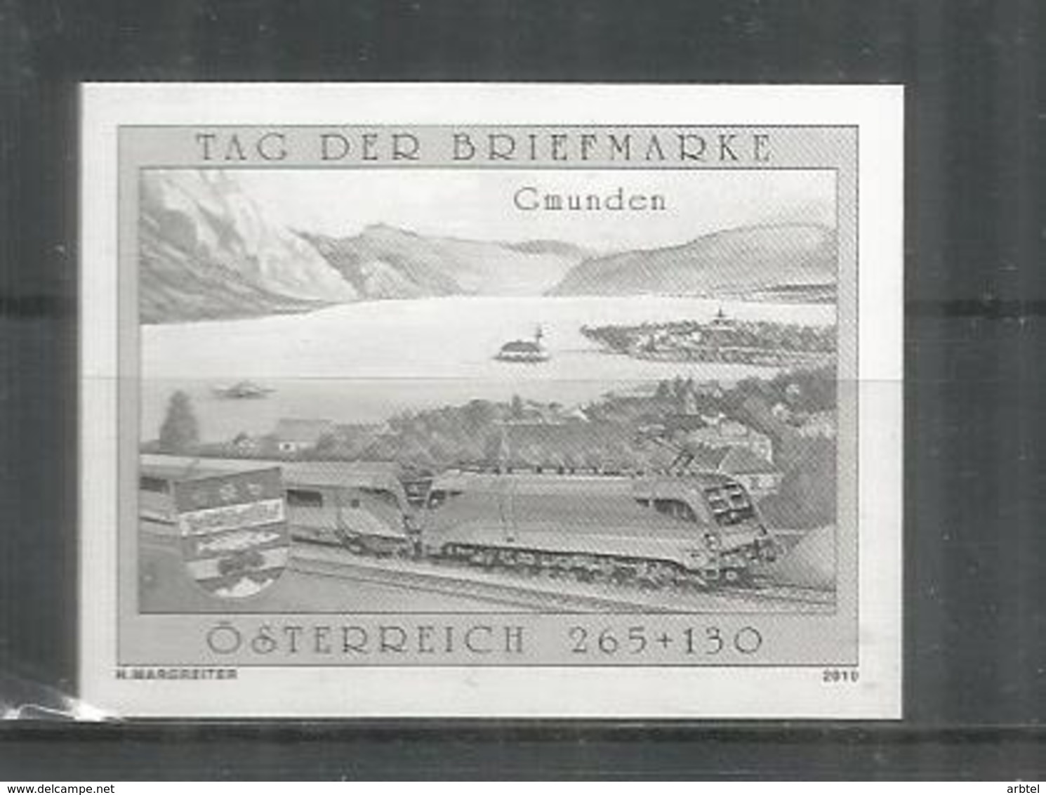 AUSTRIA BLACK PRINT IMPERFORATE FERROCARRIL RAILWAY TREN - Trenes