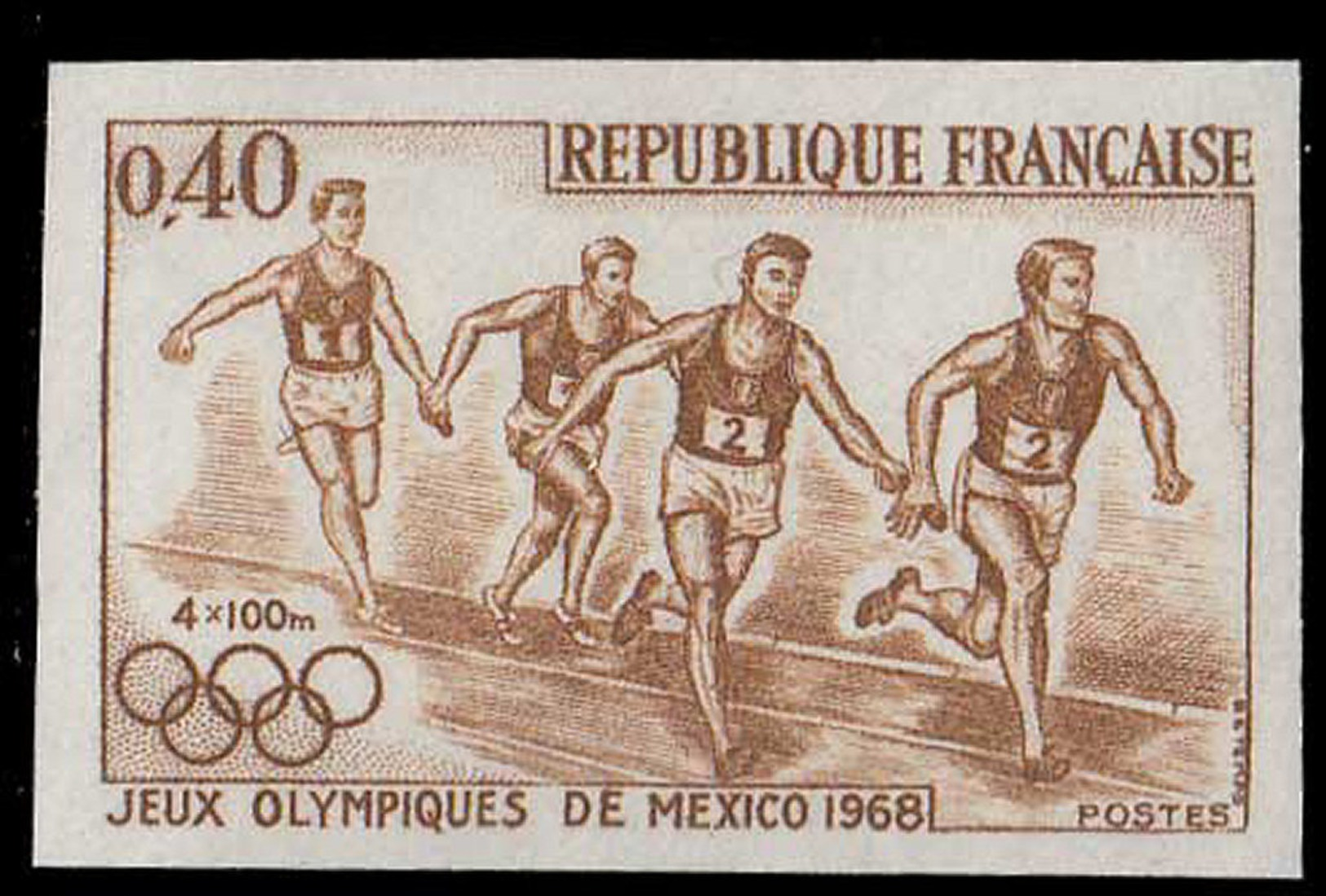 FRANCE Essais  1573 Essai En Brun: Jeux Olympiques De Mexico 1968, Relais - Autres & Non Classés