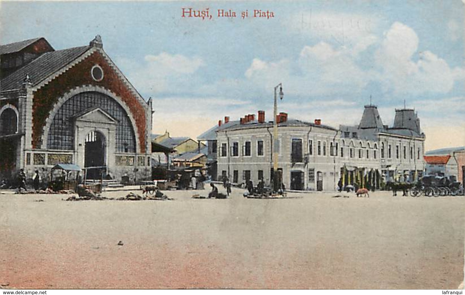 Pays Div- Ref R277- Roumanie - Romania - Husi , Hala Si Piata  - - Romania