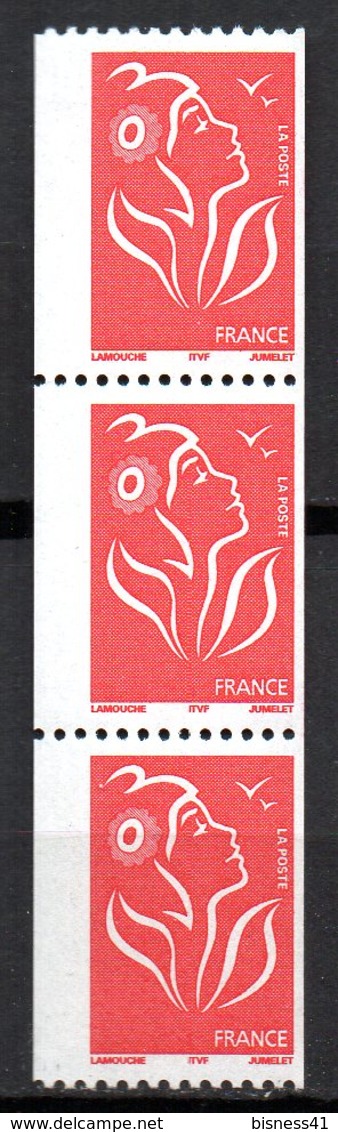 Col12 France Variété Marianne Lamouche  N° 3743 / R3716 2 Bande Phosphore A Gauche  Neuf XX MNH Luxe - Neufs