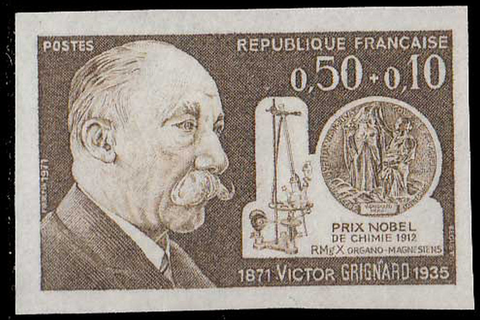 FRANCE Essais  1669 Essai En Marron: Victor Grignard, Nobel De Chimie - Altri & Non Classificati