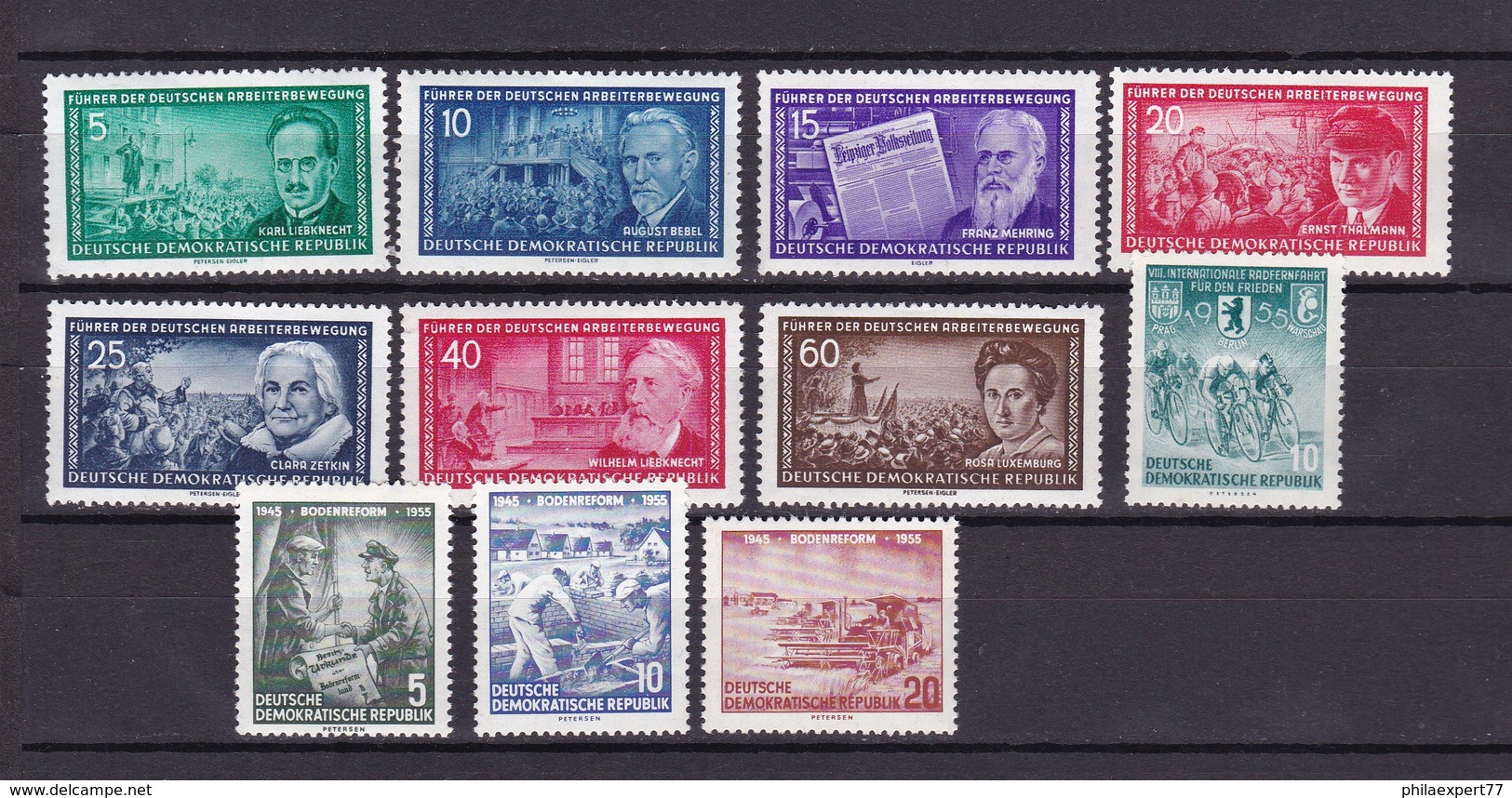 DDR - 1955 - Michel Nr. 470+472/478+481/483 - Postfrisch - 23 Euro - Ungebraucht