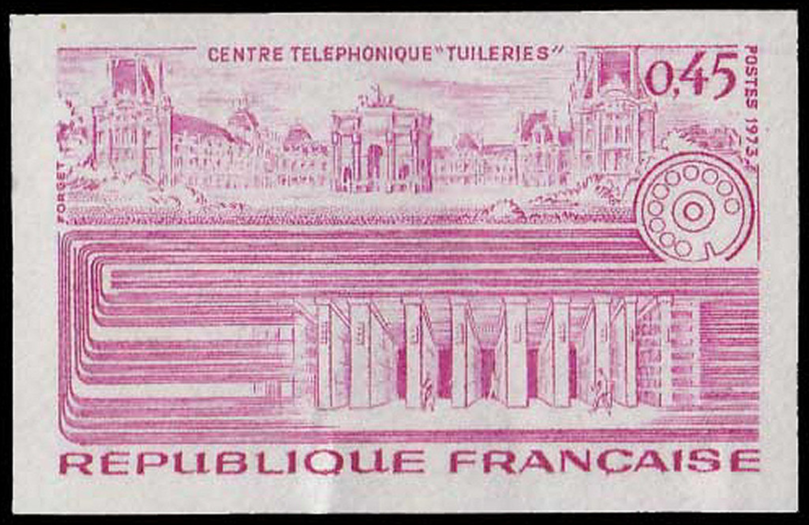 FRANCE Essais  1750 Essai En Rose: Centre Téléphonique Des Tuileries - Autres & Non Classés