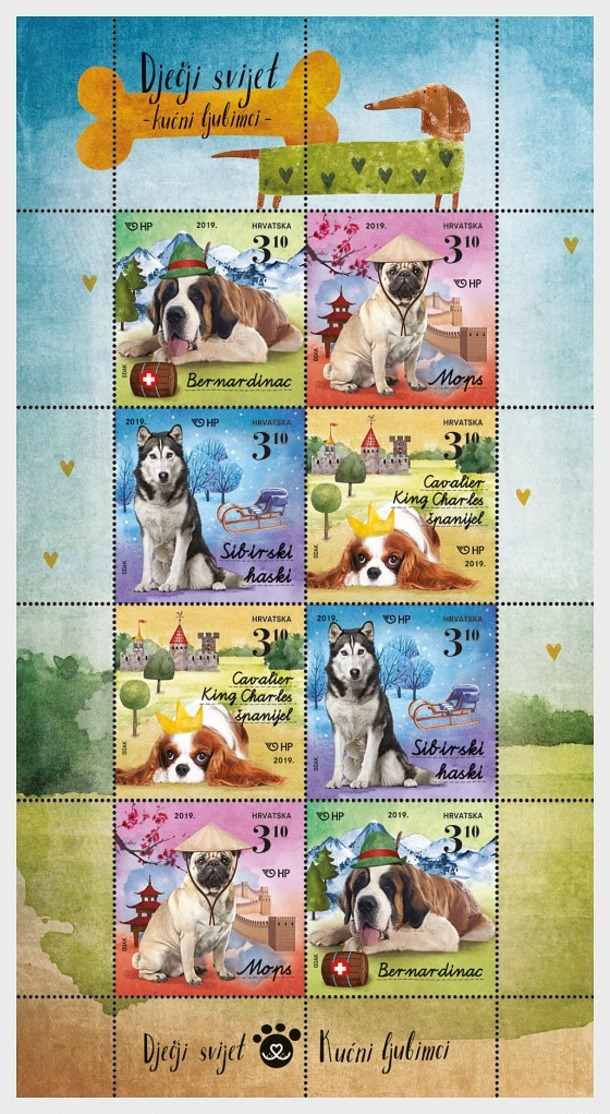 H01 Croatia  2019  Children's World  Pets  Dogs II Sheetlets - Kroatien