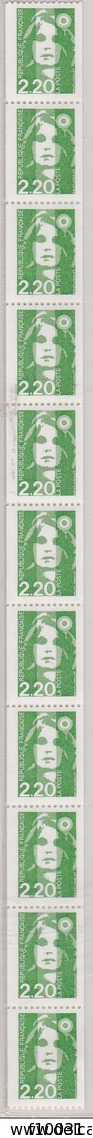 FRANCE Roulette N°92 (11 Timbres 3 N° Rouge 340,345-350) Timbre N° 2718** - Roulettes