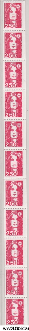 FRANCE Roulette N°93 (11 Timbres 3 N° Rouge 490,495-000) Timbre N° 2719** - Roulettes