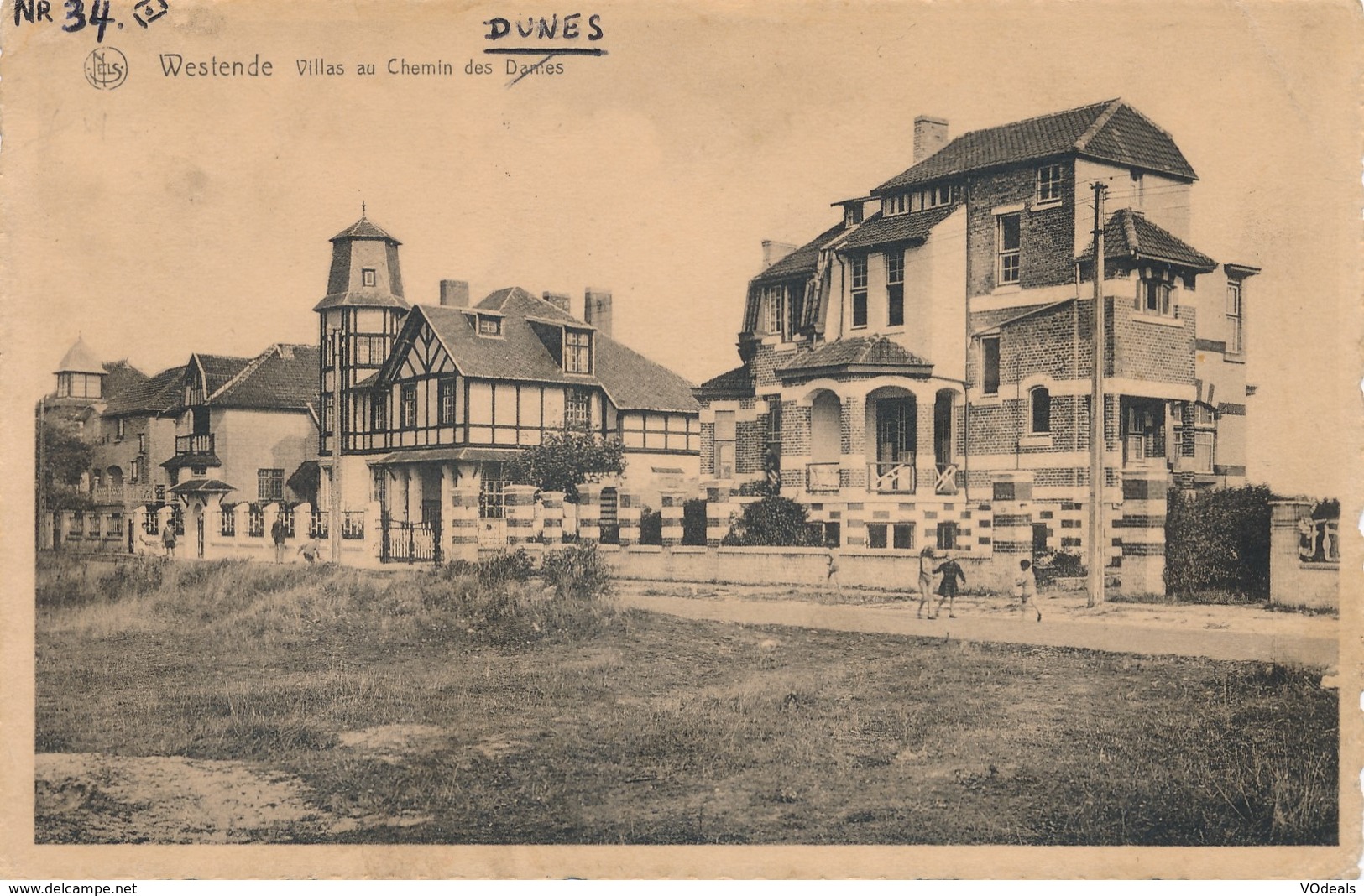 CPA - Belgique -  Flandre Occidentale - Westende - Villas Au Chemin Des Dames - Westende