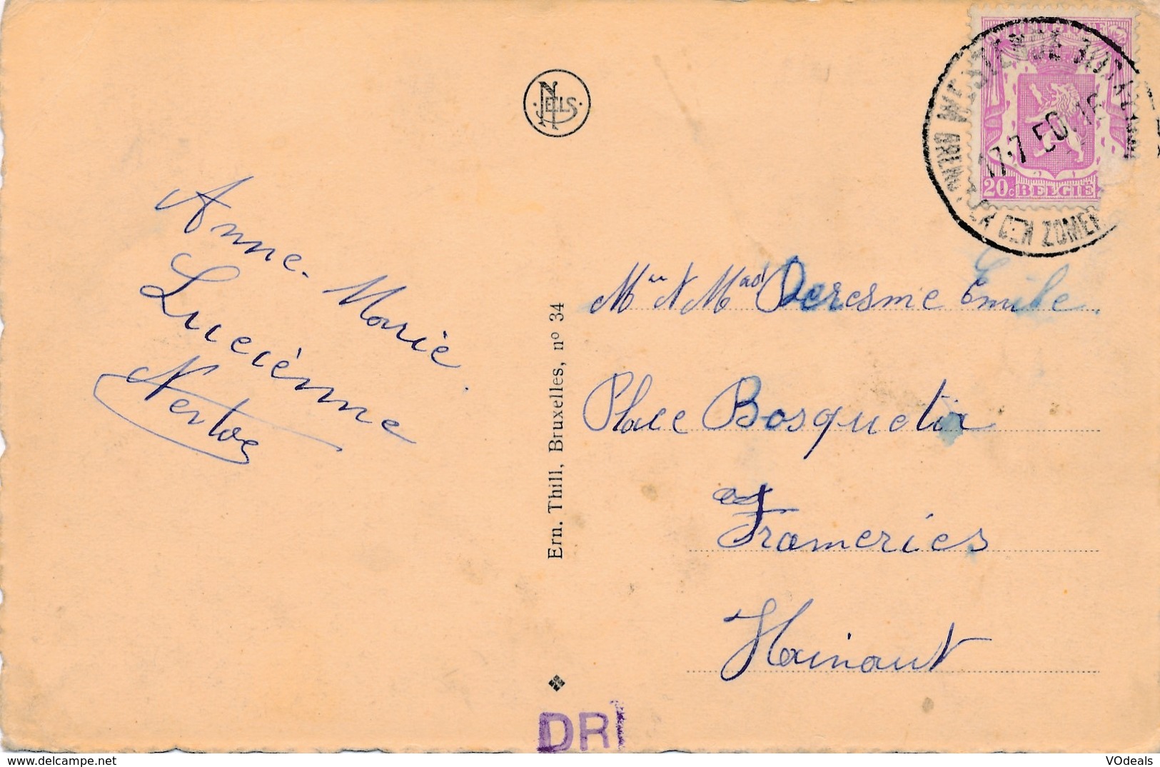 CPA - Belgique -  Flandre Occidentale - Westende - Villas Au Chemin Des Dames - Westende