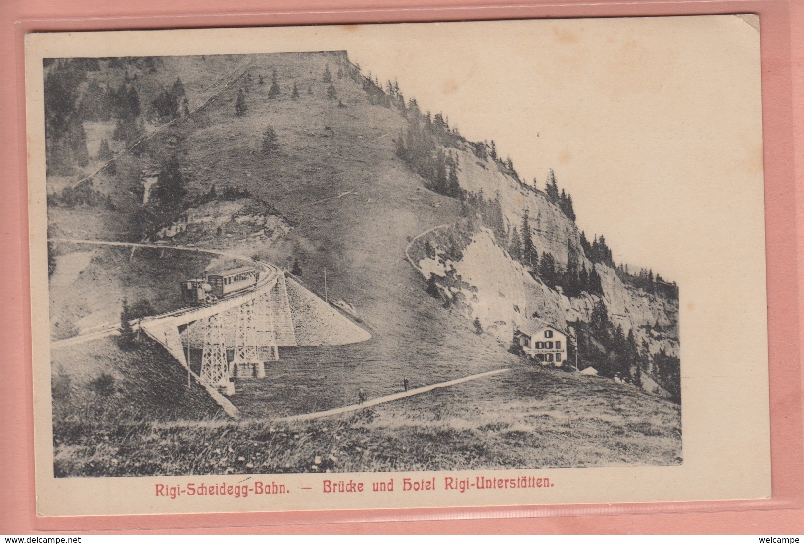 OUDE POSTKAART ZWITSERLAND - SCHWEIZ -   1900'S - RIGI-SCHEIDEGG-BAHN - Altri & Non Classificati