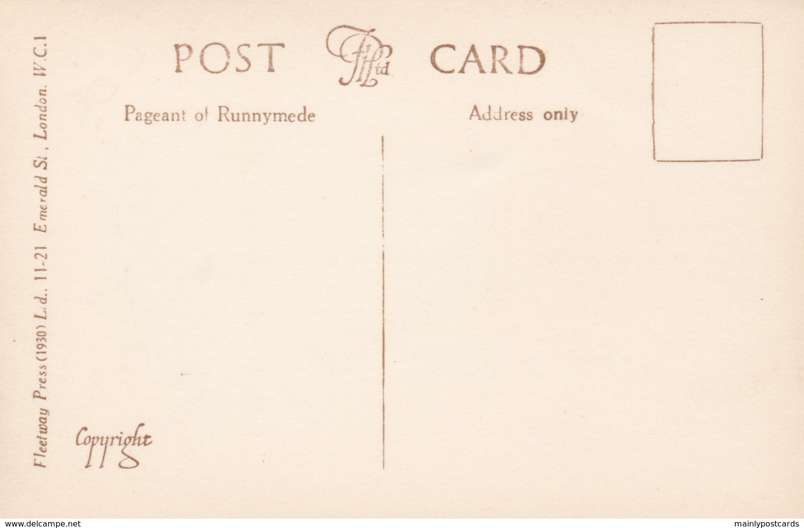 AO63 Runnymede Pageant RPPC, Chertsey Abbey Sacked By The Danes - Surrey