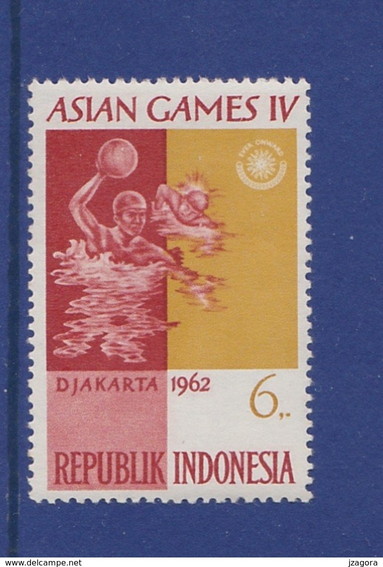 WATER POLO WASSERBALL INDONESIA 1962 MNH ASIAN GAMES  Sport - Water Polo