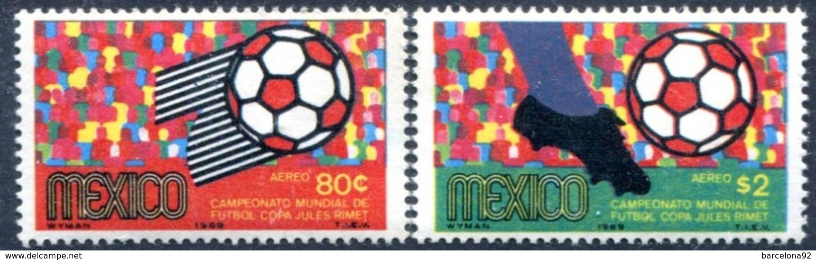 Mexico - Mundiales Inglaterra 1966 - A-298/99 - Nuevo - 1970 – Mexico