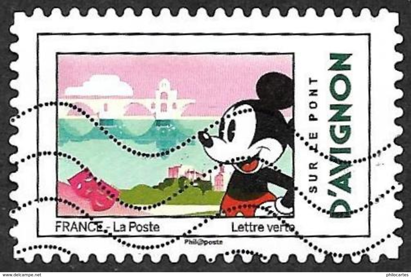 FRANCE 2018  - YT 1585 -  Mickey  - D'Avignon    -   Oblitéré - Autres & Non Classés