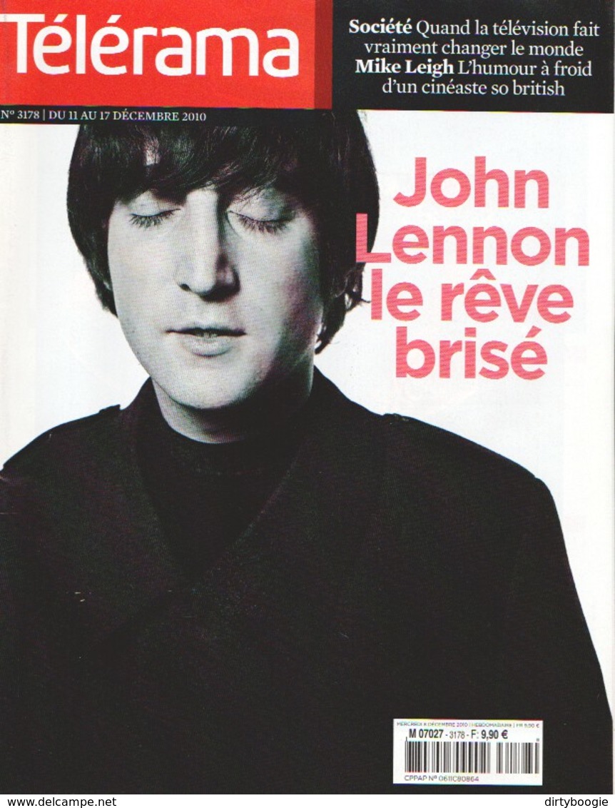 TELERAMA N° 3178 - Décembre 2010 - John LENNON - Mario MONICELLI - Mike LEIGH - Fernsehen