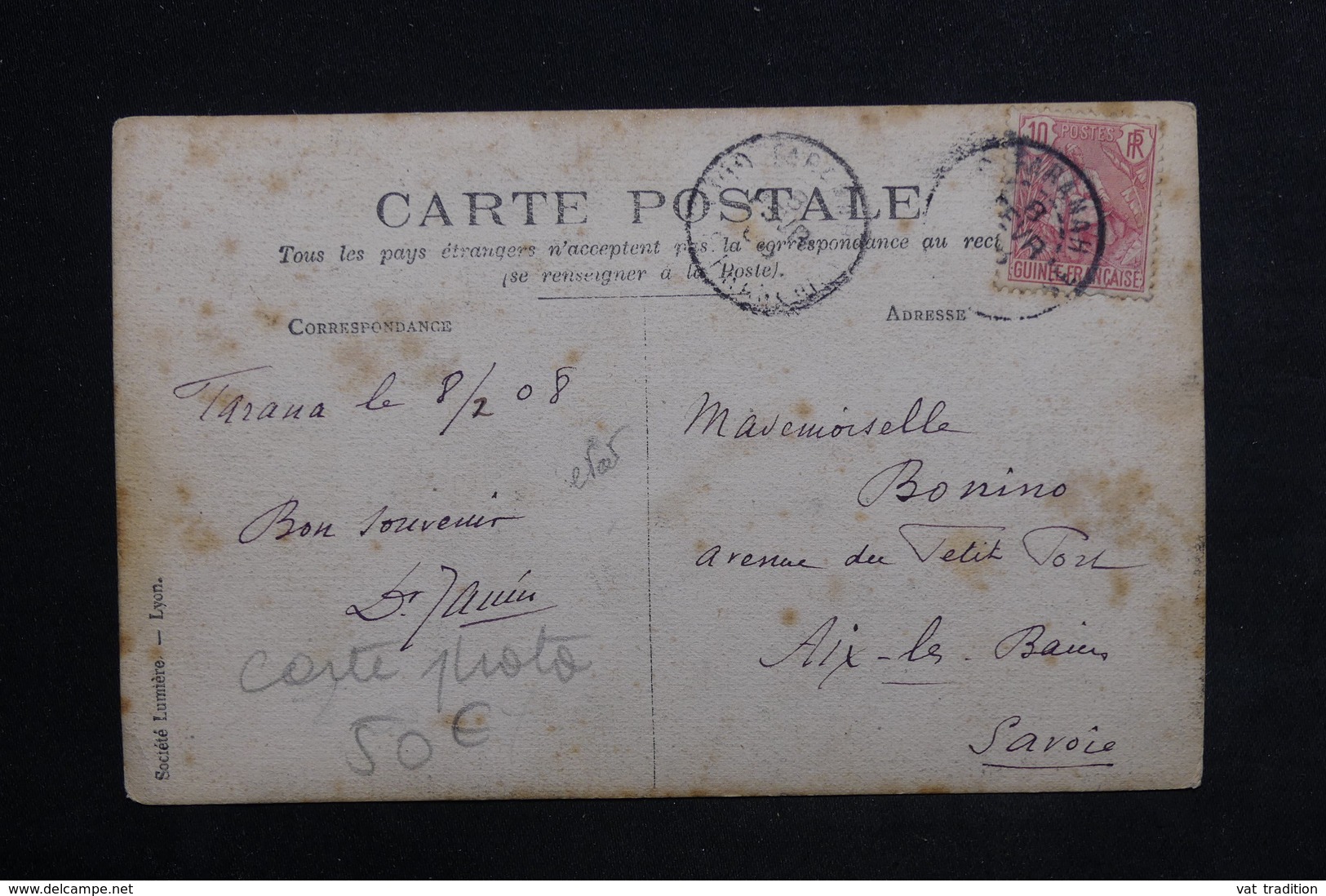 GUINÉE - Carte Postale Photo - Tarana , Un Jour De Fêtes ,  Défilé Des Chefs - 1908 - L 23475 - Guinée Française