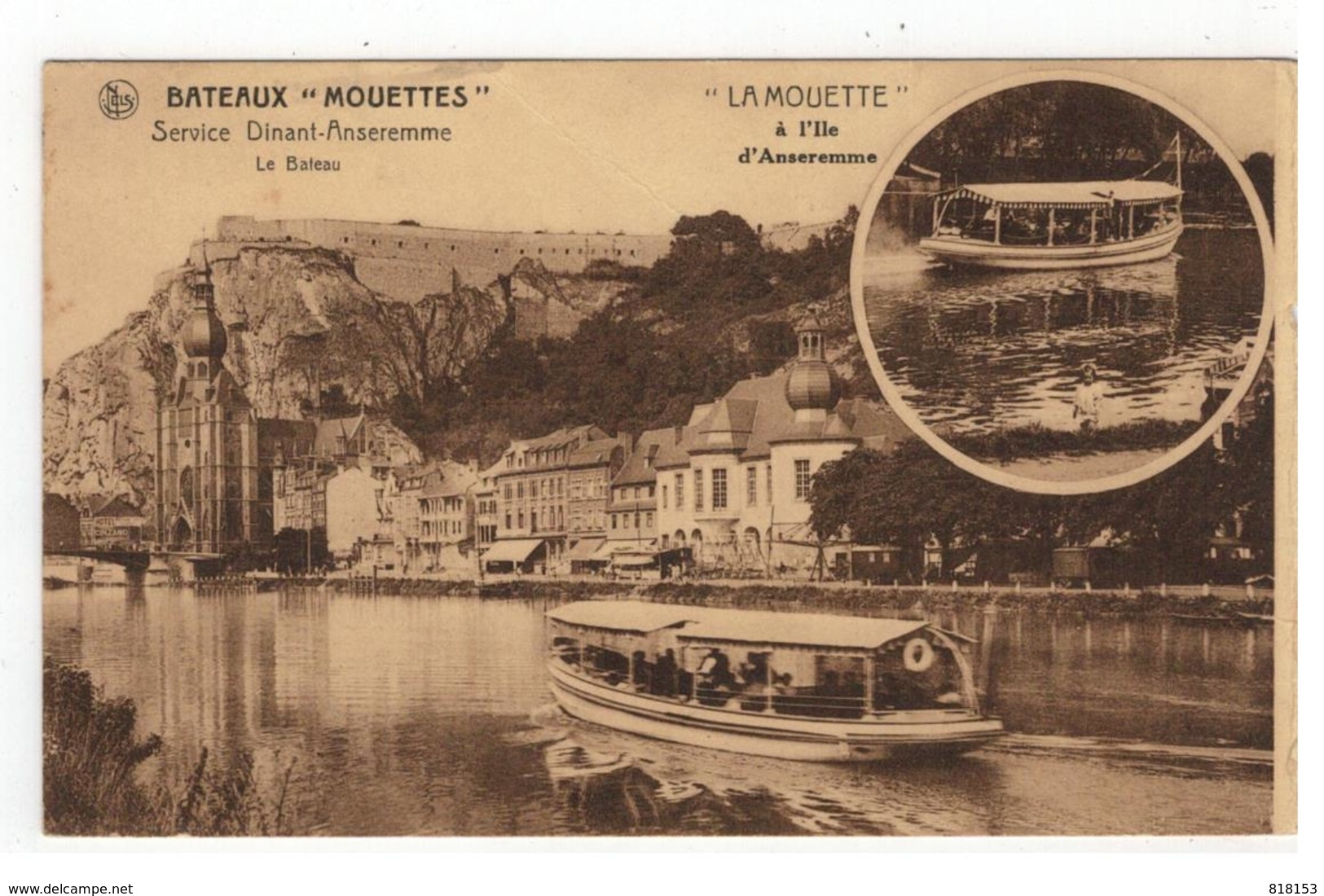 BATEAUX "MOUETTES" Service Dinant-Anseremme Le Bateau - Dinant