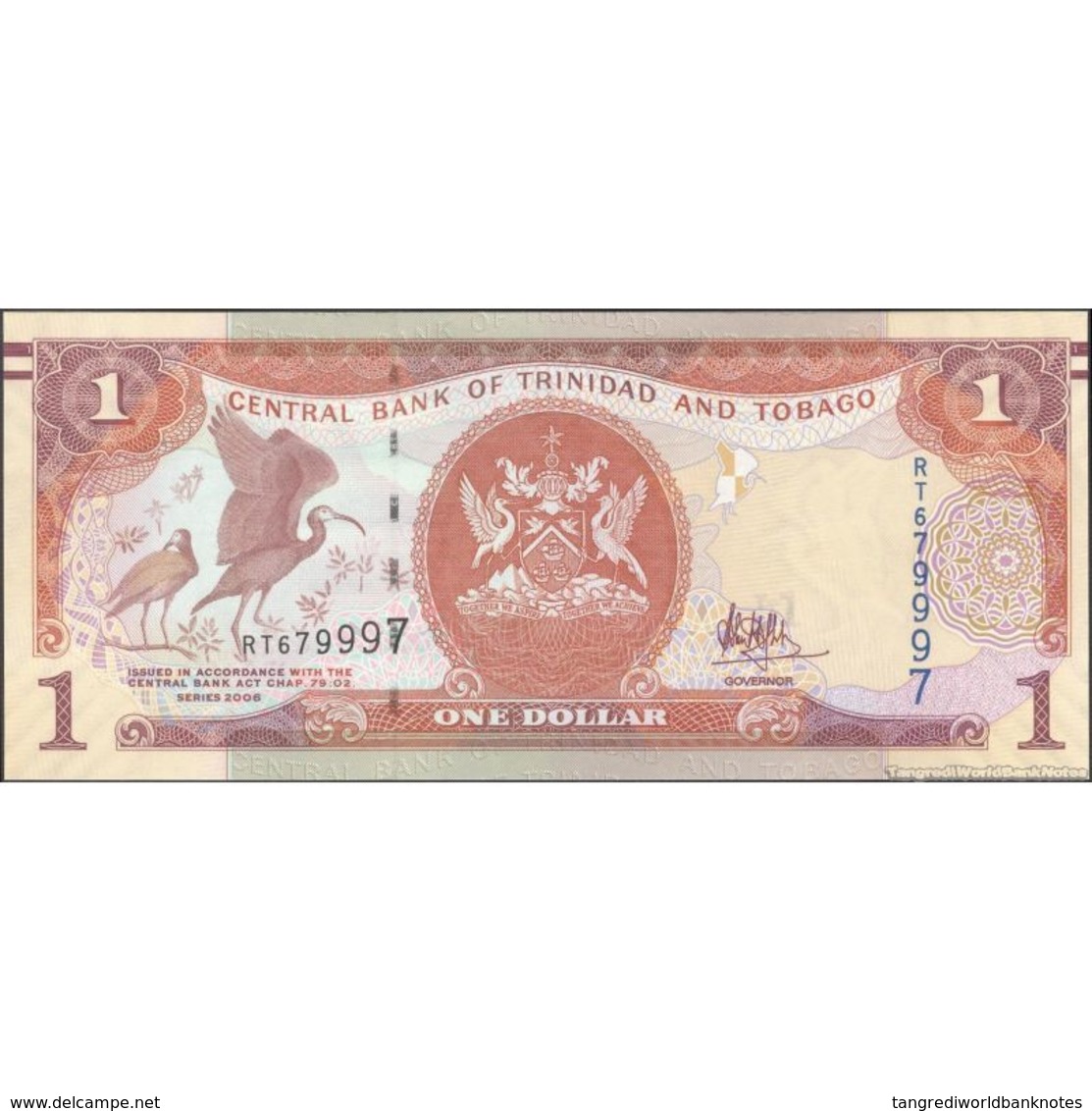 TWN - TRINIDAD & TOBAGO 46Ab - 1 Dollar 2006 (2018) Prefix RT - Signature: Hilaire UNC - Trinidad En Tobago