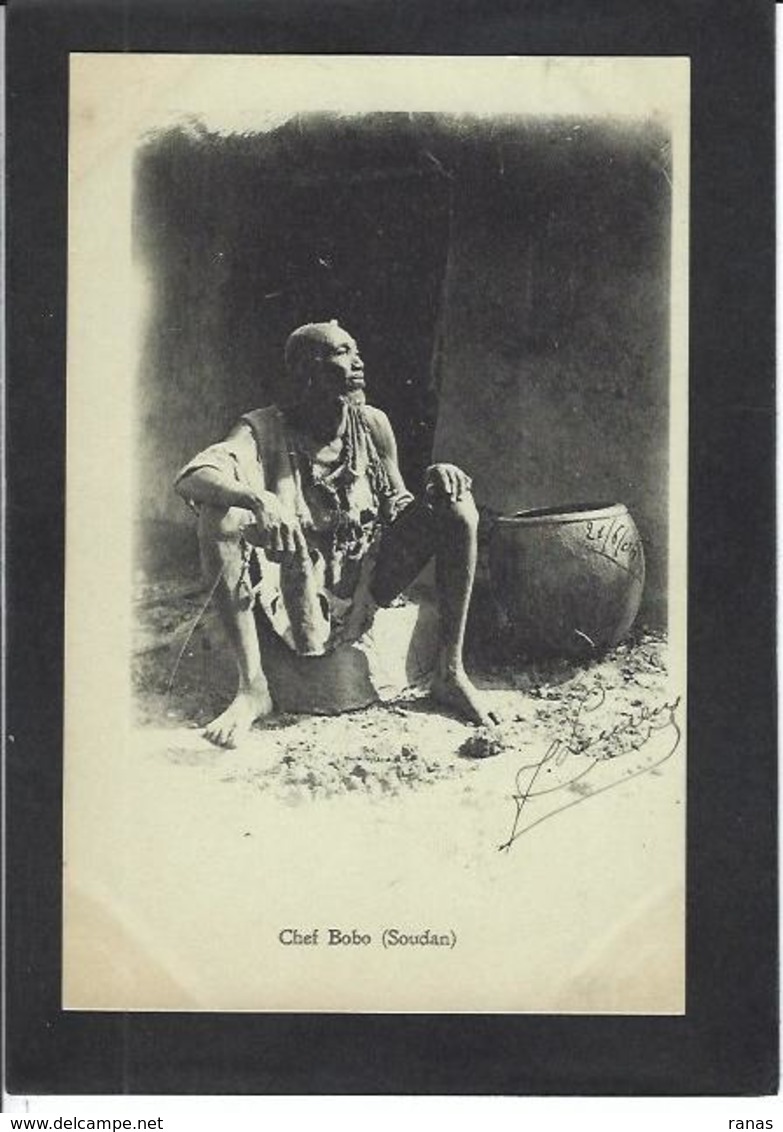 CPA Soudan Types Ethnic Afrique Noire écrite Chef Bobo - Sudan