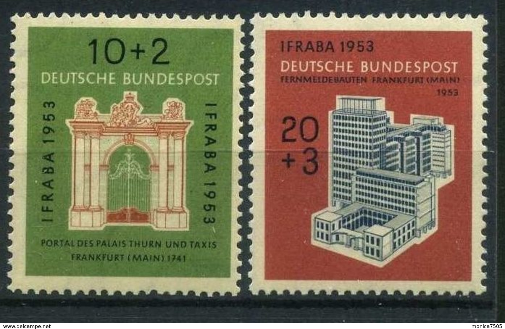 ALLEMAGNE ( POSTE ) Y&T  57/58  TIMBRES  NEUFS  SANS  TRACE  DE  CHARNIERE . - Neufs