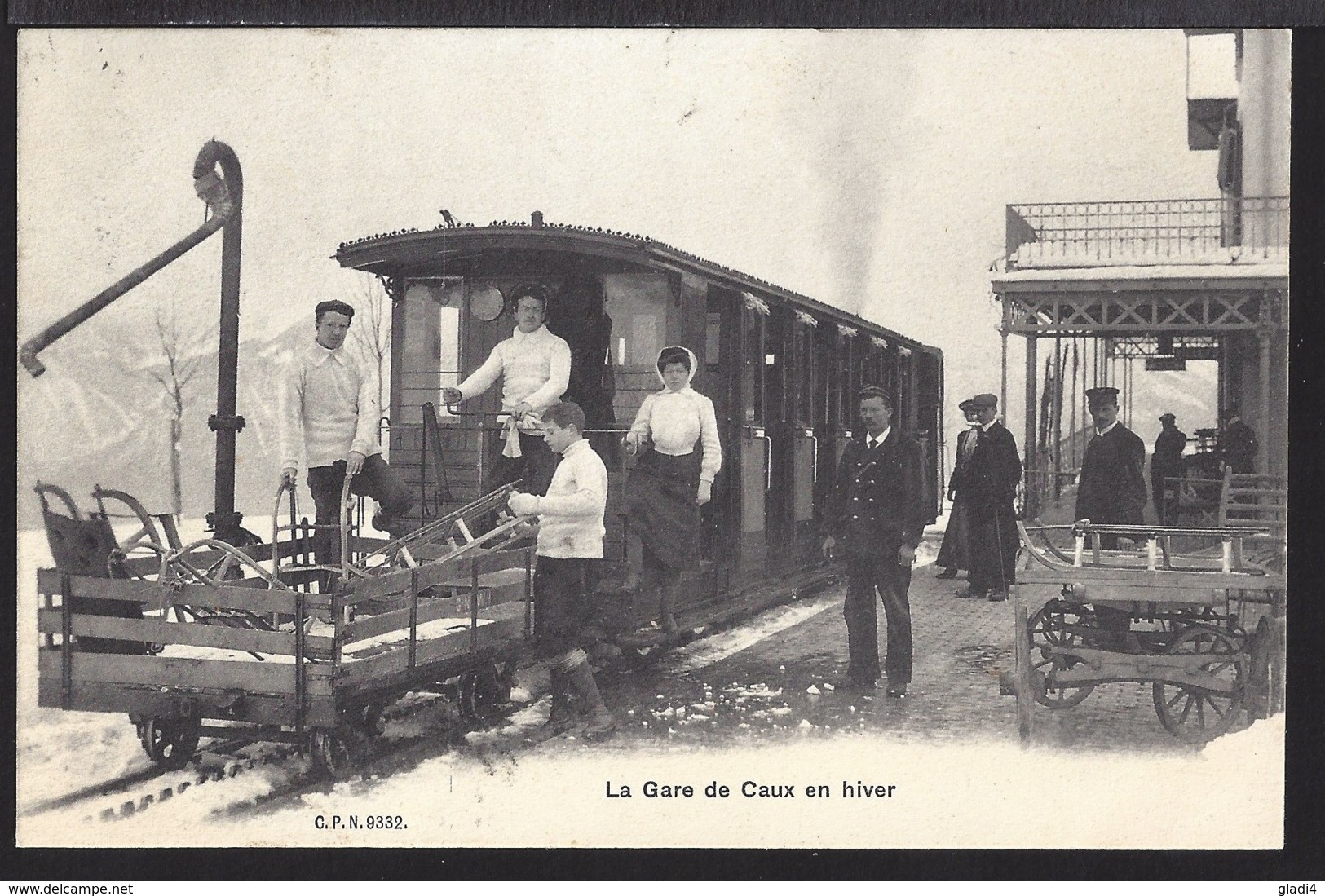 La Gare De Caux En Hiver - Bahnhof Im Winter - Bahn - Chemin De Fer - 1907 - Autres & Non Classés