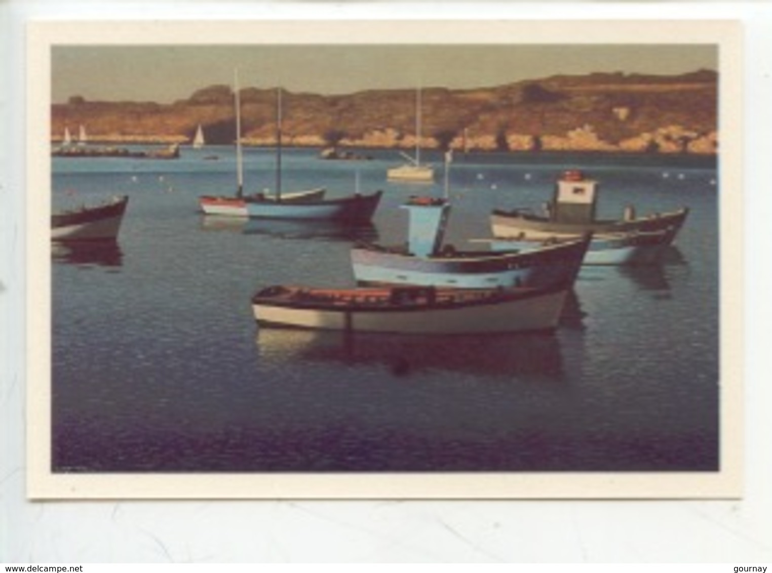 Port Manech : Barques Au Repos à Port Manech - Jean-Yves Couliou 1916/1995 Art Peinture Tableau (cp Vierge) - Sonstige & Ohne Zuordnung