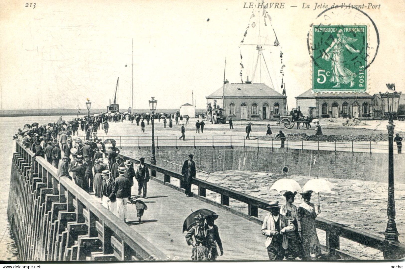 N°70379 -cpa Le Havre -la Jetée De L'avant Port- - Port