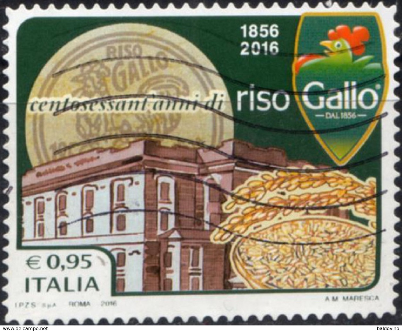 Italia 2016 Riso Gallo - 2011-20: Oblitérés