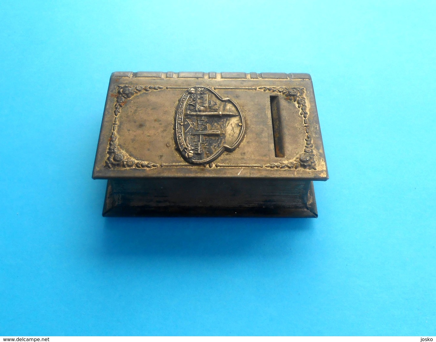 GAZI HUSREV-BEG'S MOSQUE ( Sarajevo, Bosnia ) Antique Small Book - Metal Money Box * Islam Religion Mosquée Tirelire RR - Art Oriental