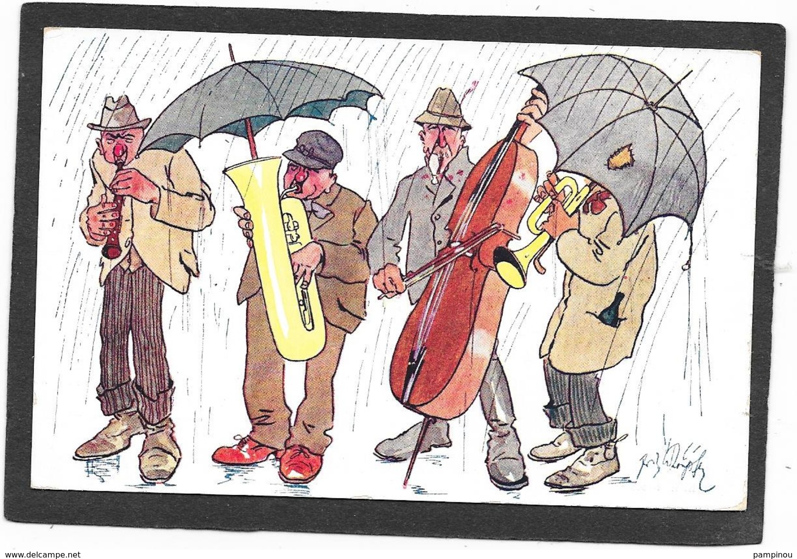 Viennoise De B.K.W.I - Orchestre Sous La Pluie, Trompette, Violoncelle, Trombone, Saxo, Parapluie - Autres & Non Classés