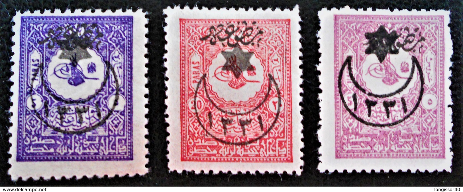 SURCHARGES 6 ETOILES ET 1 CROISSANT 1915 - TIMBRES POUR JOURNAUX - NEUFS * - YT 228/30 - Unused Stamps