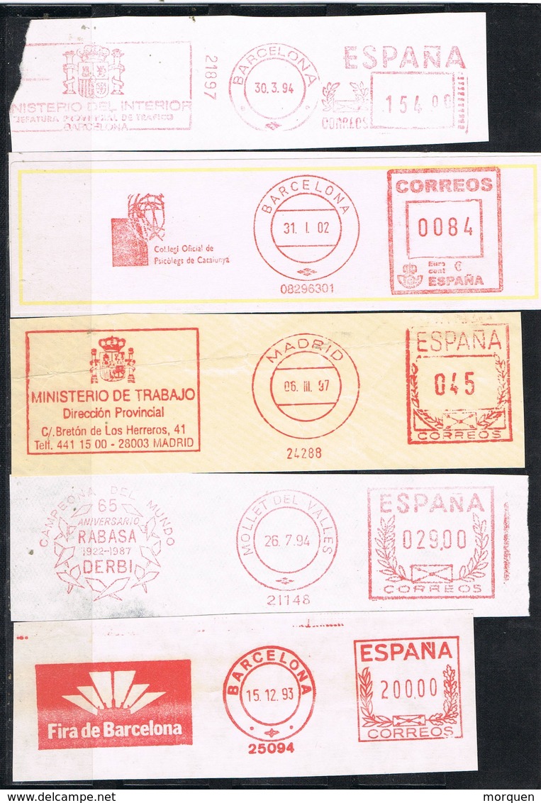 31927. Lote 12 Franqueos Mecanicos Comerciales ESPAÑA 1994-2002 - Cartas & Documentos