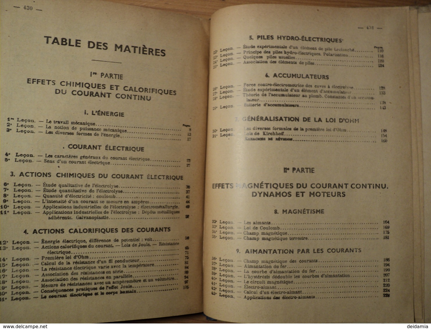 ELECTRICITE INDUSTRIELLE. 1949. COURANT CONTINU. LIBRAIRIE DELAGRAVE COLLECTION BIBLIOTHEQUE DE L ENSEIGNEMENT SCIENTIF - Autres & Non Classés