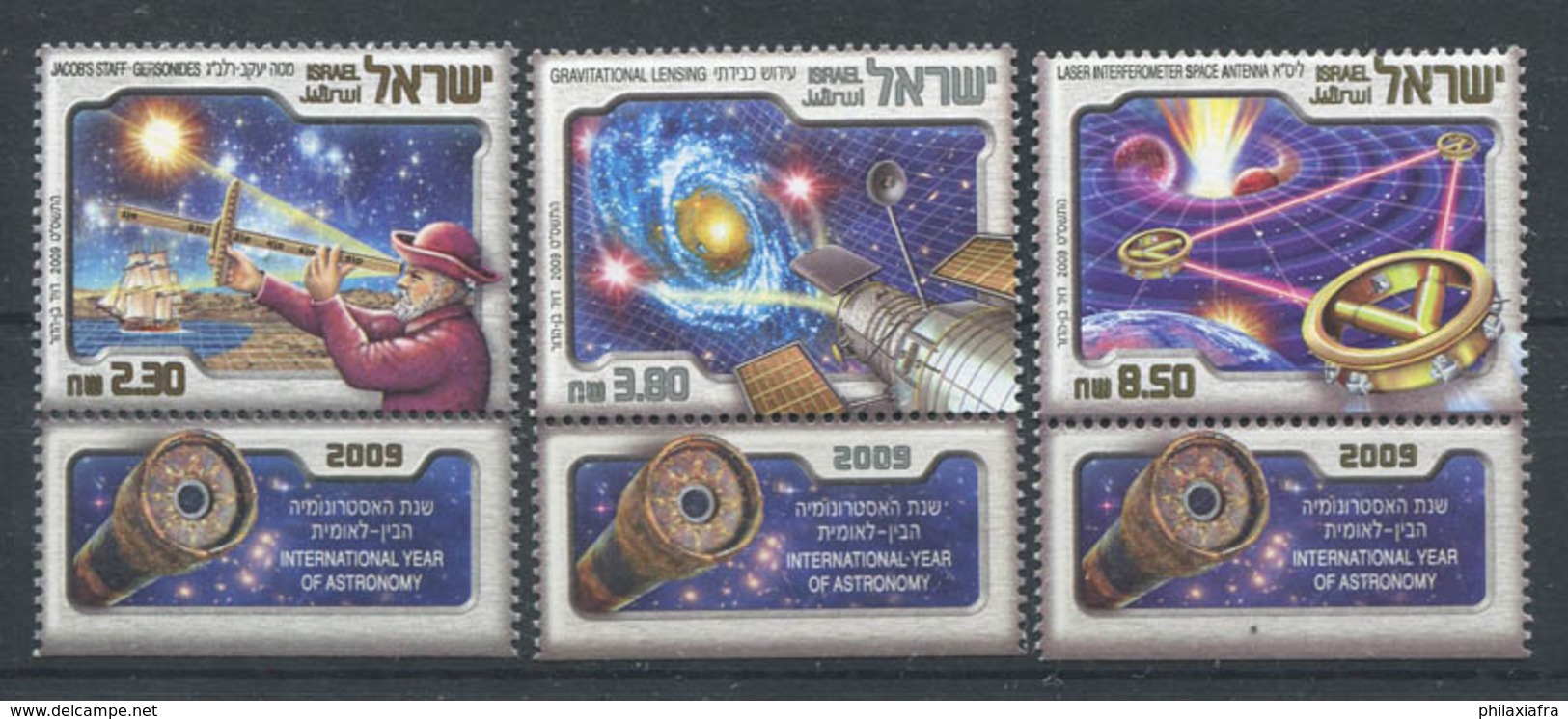 Israël 2009 Mi. 2046-2048 Neuf ** 100% Astronomie - Unused Stamps (with Tabs)