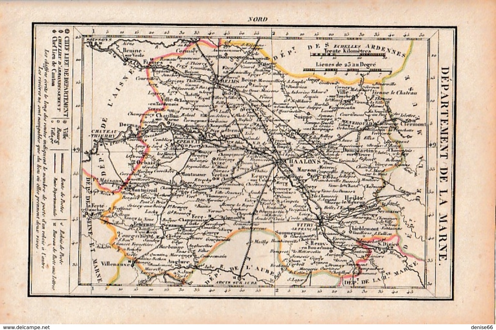 LA MARNE - Routes De POSTE - Relais De POSTES - Nombre De POSTES D'un Relais à L'autre - Documents Historiques