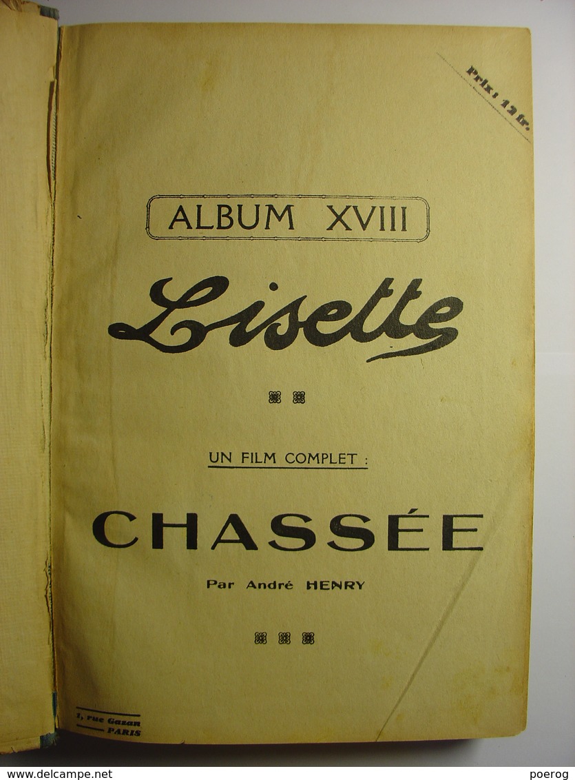 LISETTE ALBUM N°18 De 1936 - N°1 à 24 - JANVIER à JUIN 1936 - AVANT GUERRE - CHASSEE ANDRE HENRY & LEVESQUE - Lisette