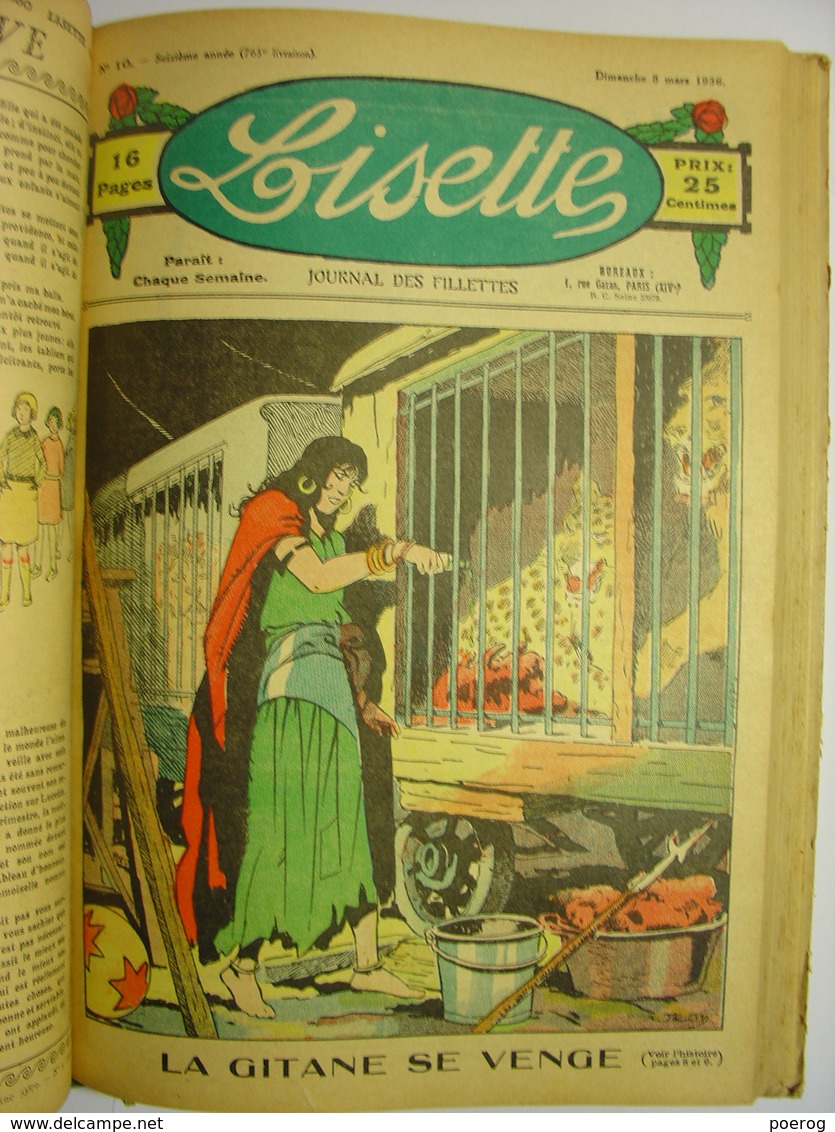 LISETTE ALBUM N°18 De 1936 - N°1 à 24 - JANVIER à JUIN 1936 - AVANT GUERRE - CHASSEE ANDRE HENRY & LEVESQUE - Lisette