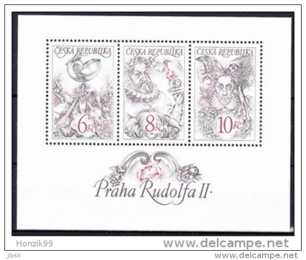 1997 Bloc Feuillet De 3 Timbres Empereur Rodolphe II De Prague  YT 143 / 145 - Blocs-feuillets