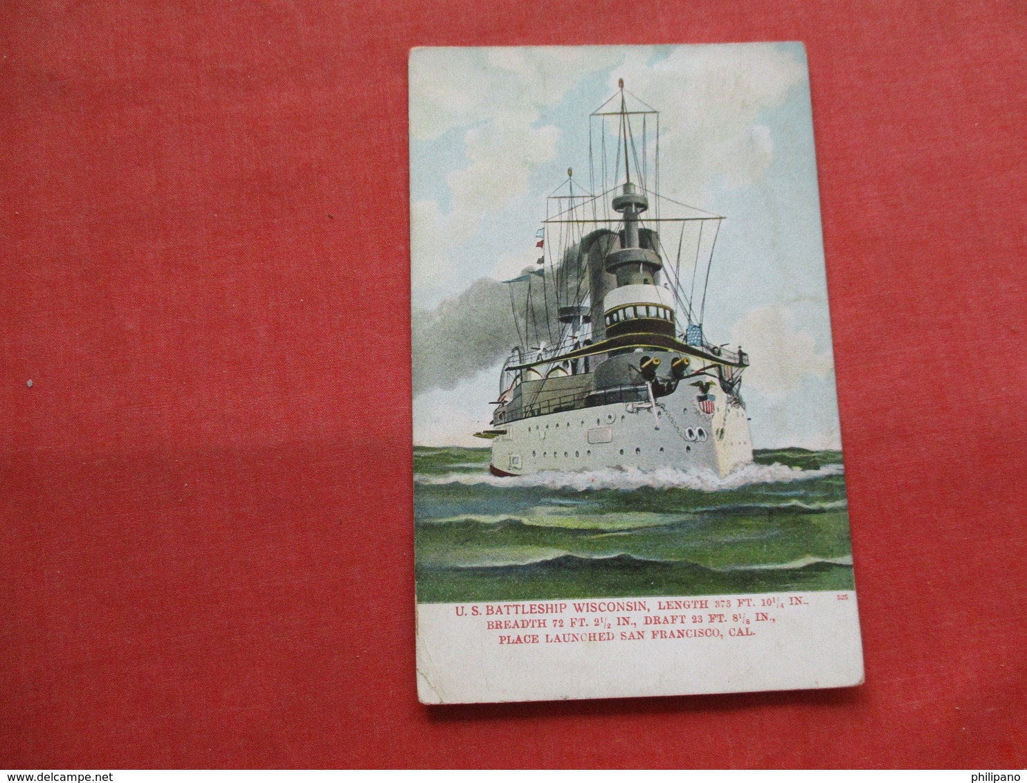 US Battleship Wisconsin     Ref 3174 - Warships