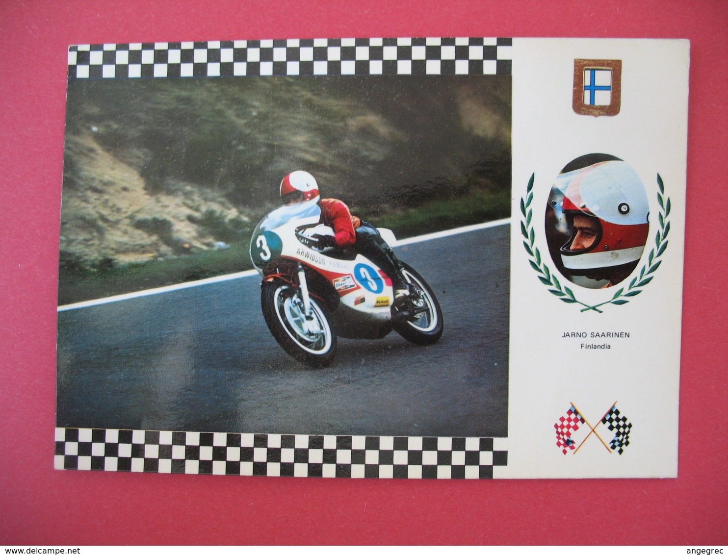 Carte Moto  Série Grand Prix  Moto Yamaha  250  Jarno Saarinen - Motos