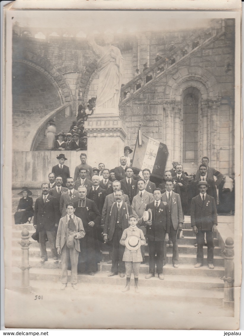 Aveyron - Photo 24,5 / 18 Cm - Jeunesse Catholique De Conques - Personnes Anonymes