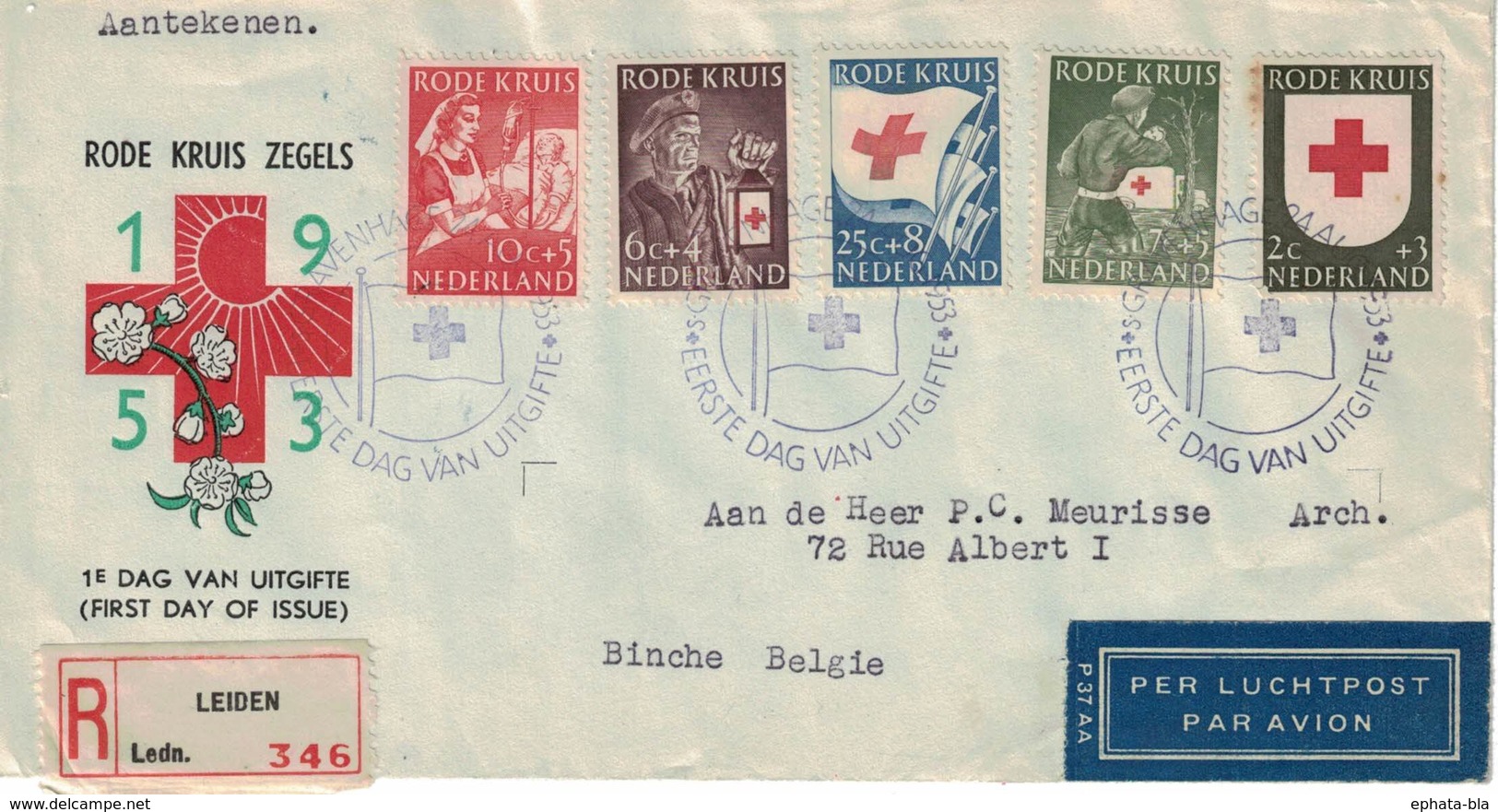 Nederland. FDC. 1953. Thème: Croix-Rouge - FDC