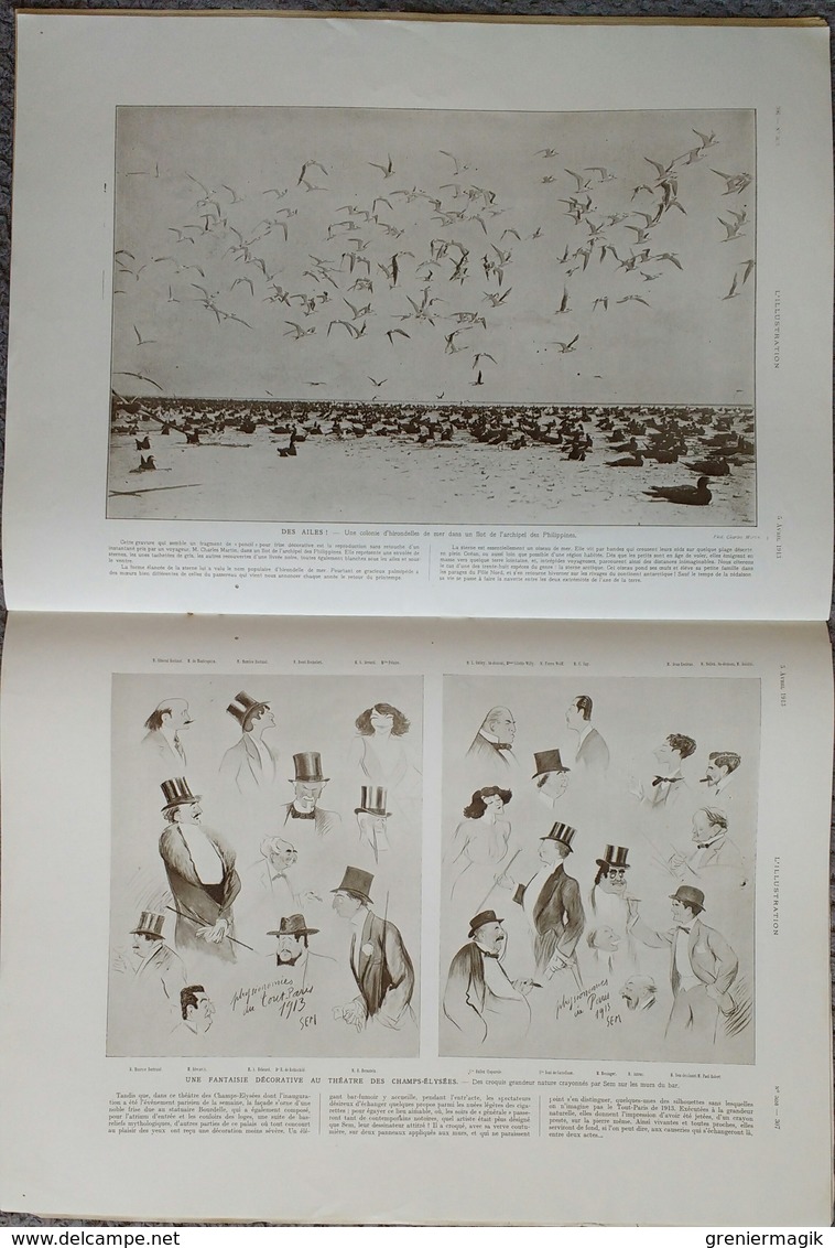 L'Illustration 3658 5 avril 1913 Andrinople/M. Poincaré à Montpellier/SEM/Janina/Grèce roi Georges/Maroc