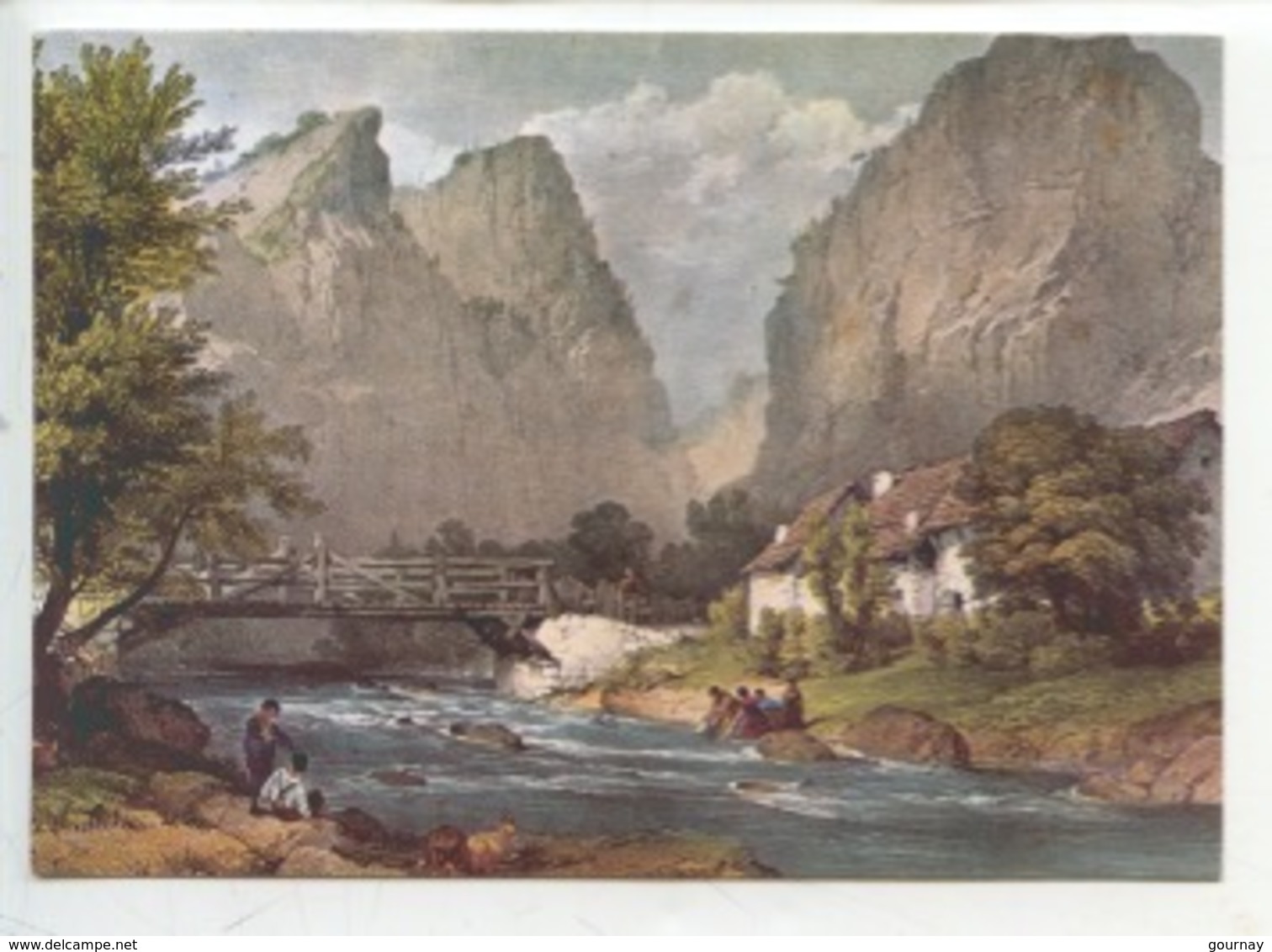 Les Alpes En 1830 - Les Gorges Du Guil - Gravures Anciennes N°80 (cp Vierge) - Autres & Non Classés