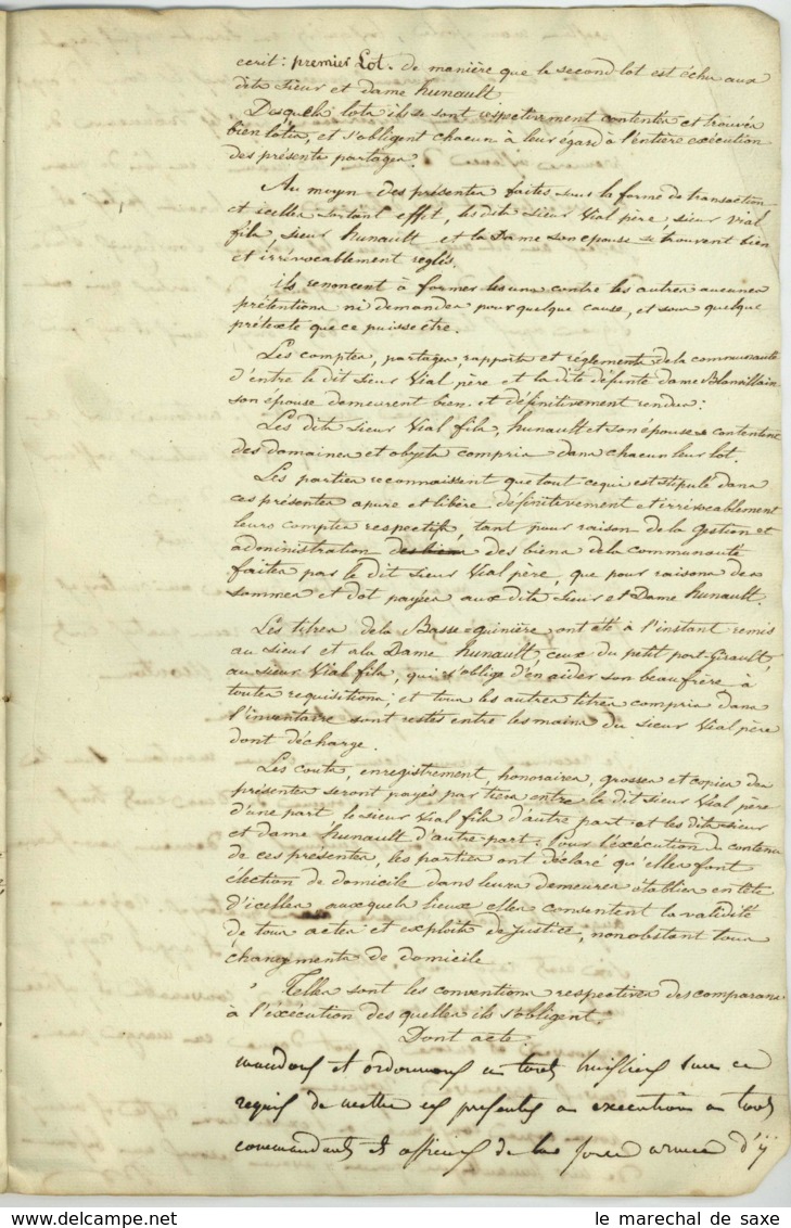 Jean-Antoine VIAL Angers 1805 Revolution 1793 Chalonnes-sur-Loire - Manuscrits