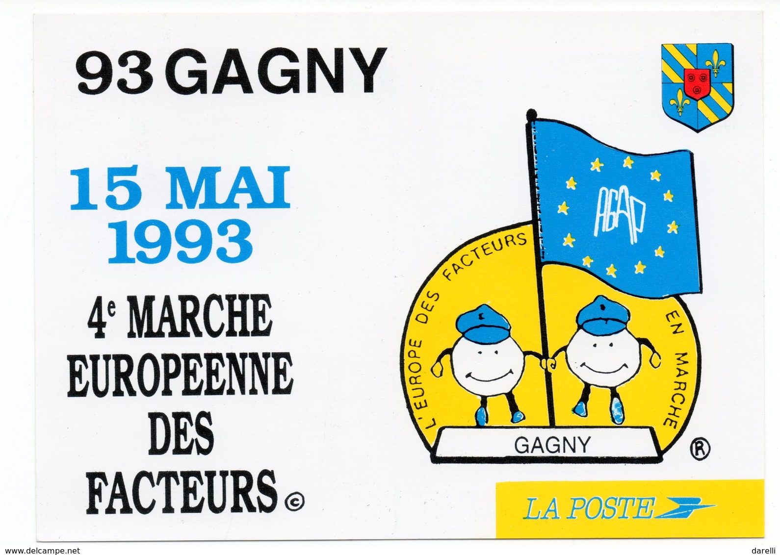 CP 93 - Gagny 4ème Marche Européenne Des Facteurs - Poste & Facteurs