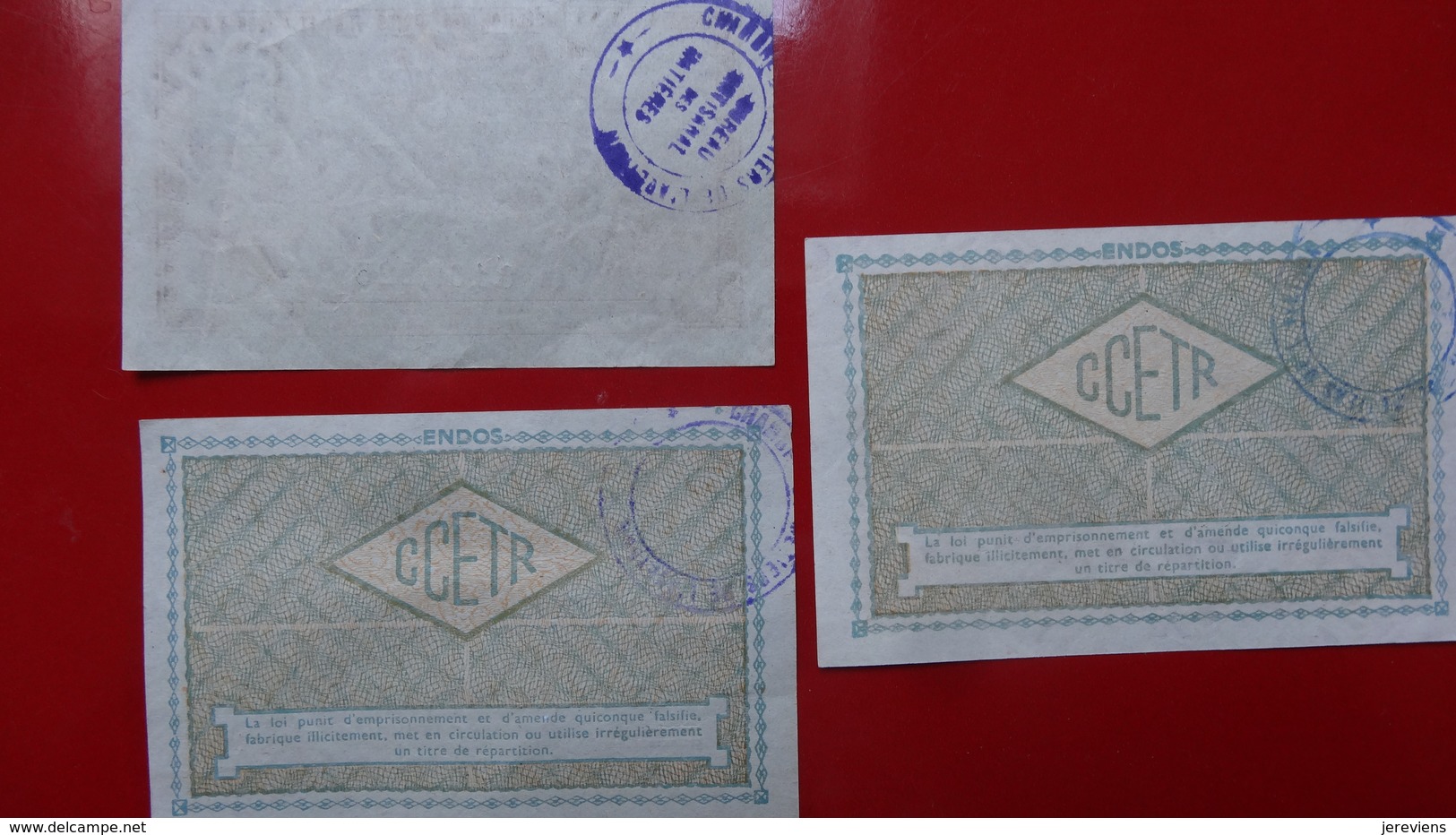 -Billets De Necessite Chambre Des Metiers  Aveyron Section Fonte Fer Et Acier 1948-1949 Tole Mince 1-5 - 10 Kgs - Chambre De Commerce