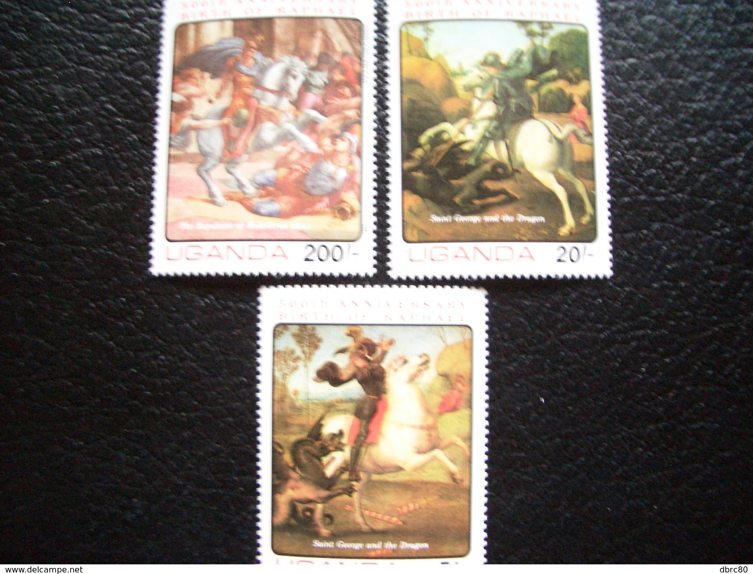 Uganda, Raphael,  St Georges And The Dragon, Horses, Art, Religion, 1983 - Uganda (1962-...)